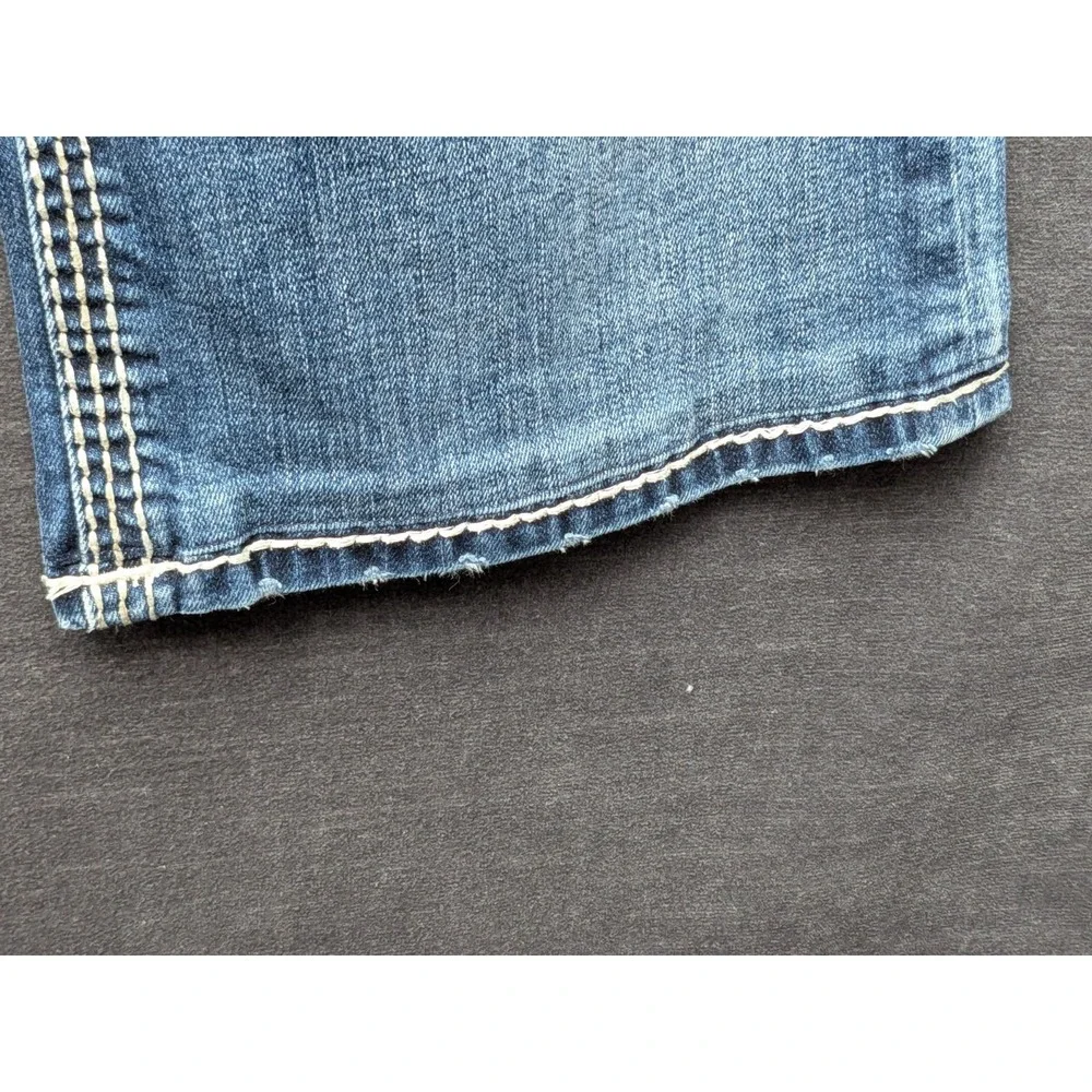 Rock Revival Ayden Slim Boot Jeans Men's Size 38 Embroidered Stretch 27